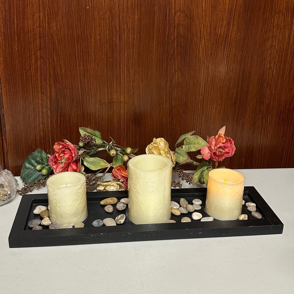 VERANDA 3-piece flameless LED candle set